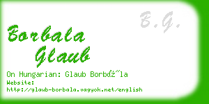 borbala glaub business card